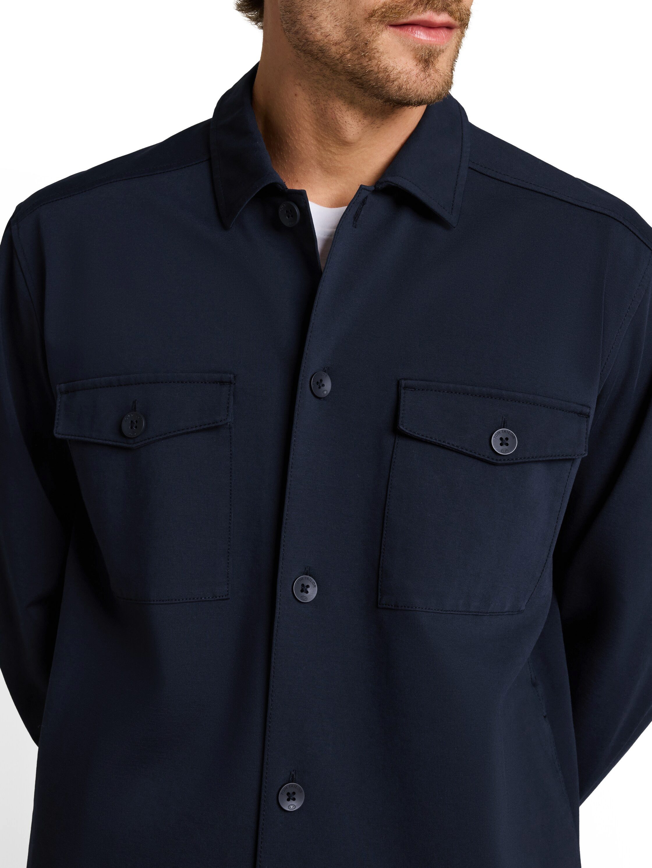 TOM TAILOR Langarmhemd im Overshirt-Style und mit Hemdkragen