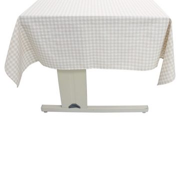 Home-trends24.de Tischdecke Tafeldecke Tischdecke Abwaschbar Wasserabweisend 135 x 230 Beige Weiß