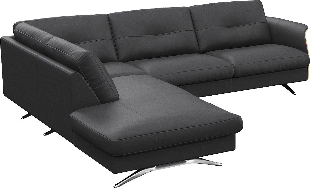FLEXLUX Ecksofa Glow, super bequem durch hochwertigem Sitzaufbau mit Federkern, L-Form, Skandinavisches Design, In hochwertiger Verarbeitung