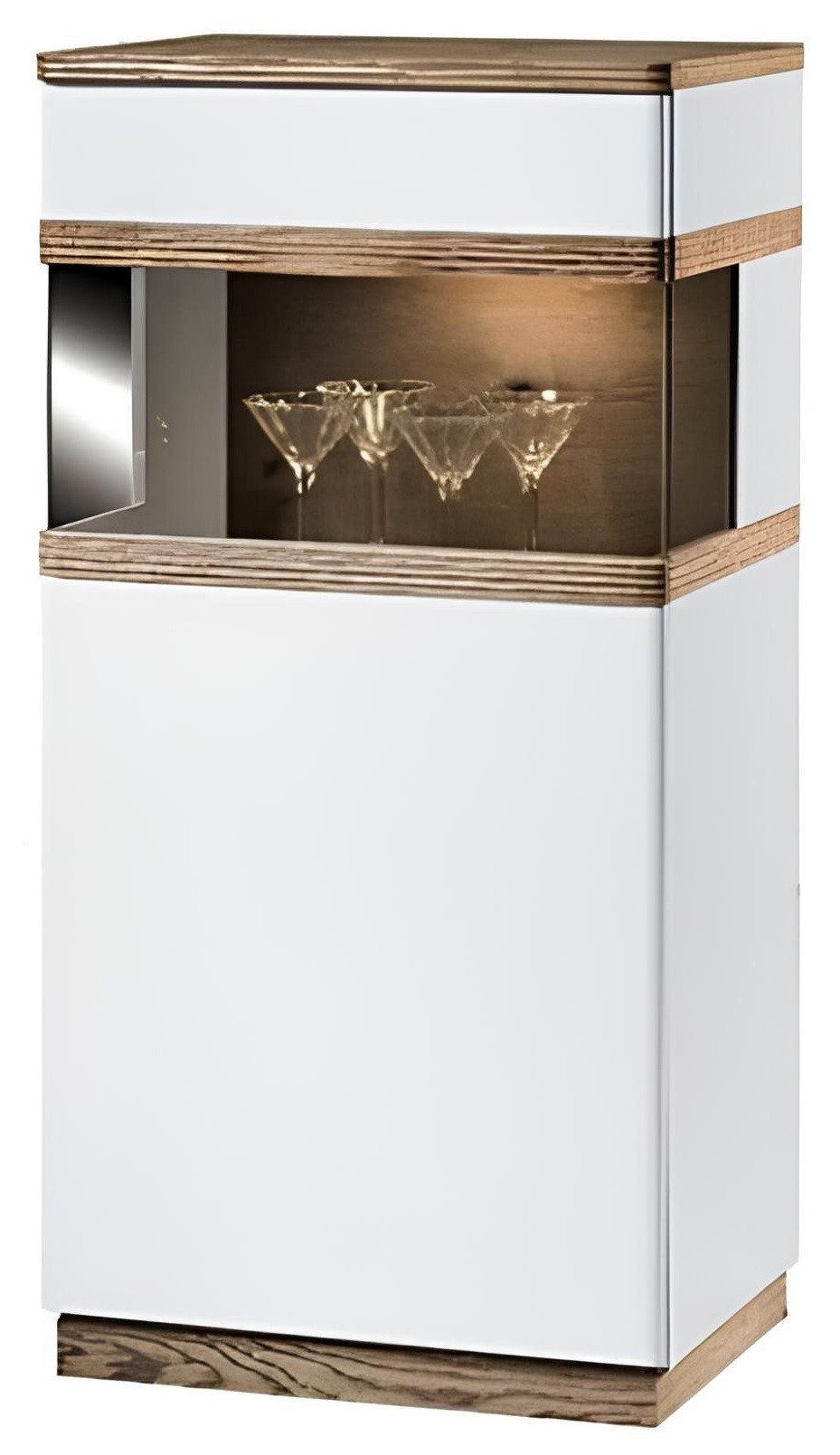 Xlmoebel Standvitrine Moderne Holz-Glas-Vitrine für stilvolle Wohnräume (Vitrine) Hergestellt in Europa