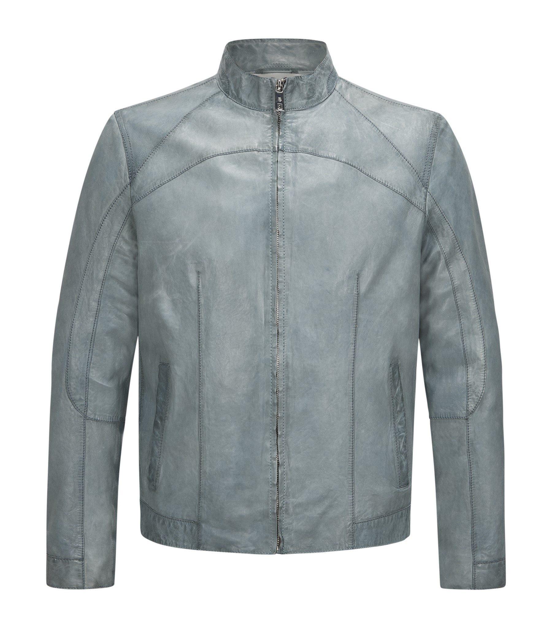 Milestone Lederjacke MSWinston Biker Blouson aus genarbtem Lammleder günstig online kaufen