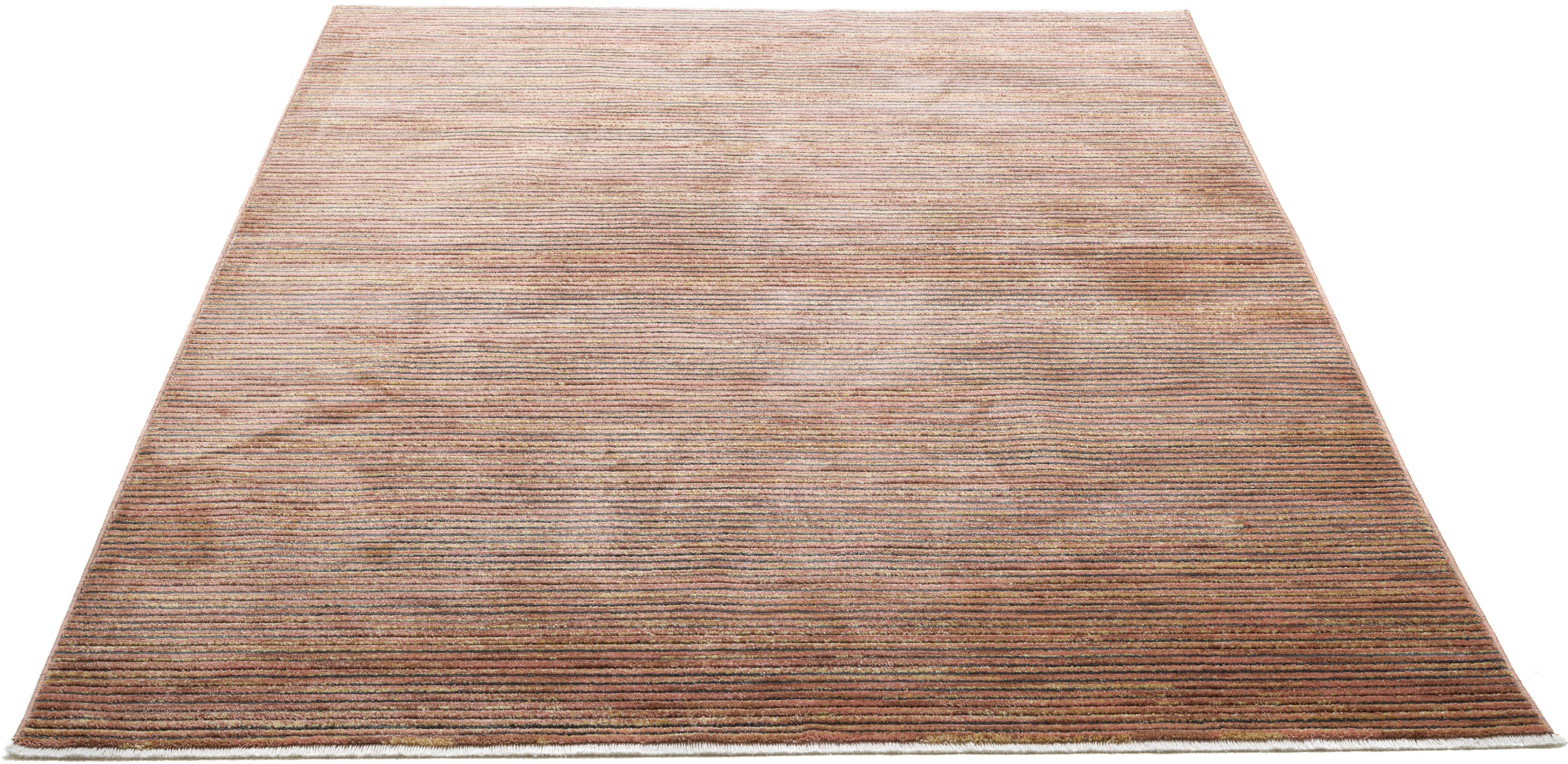 Teppich Corduletta UNI, Gino Falcone, rechteckig, Höhe: 10 mm, Kurzflor, meliert, moderne Cord Struktur, mit Fransen