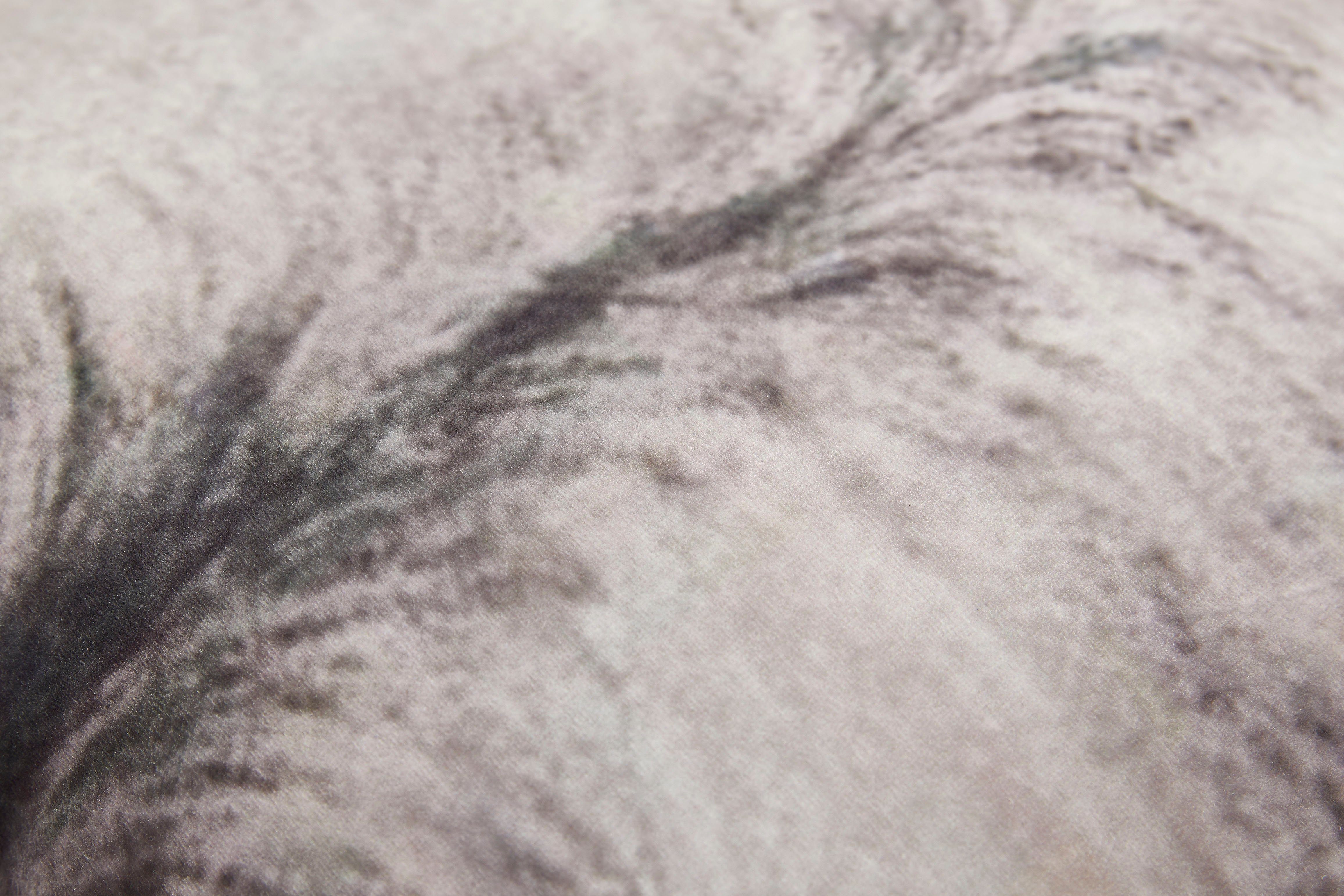 Dekokissen bedruckte cm, Zierkissen, mit Amarillo, 45x45 grau/schwarz Andiamo eckig, Füllung Fell-Optik,