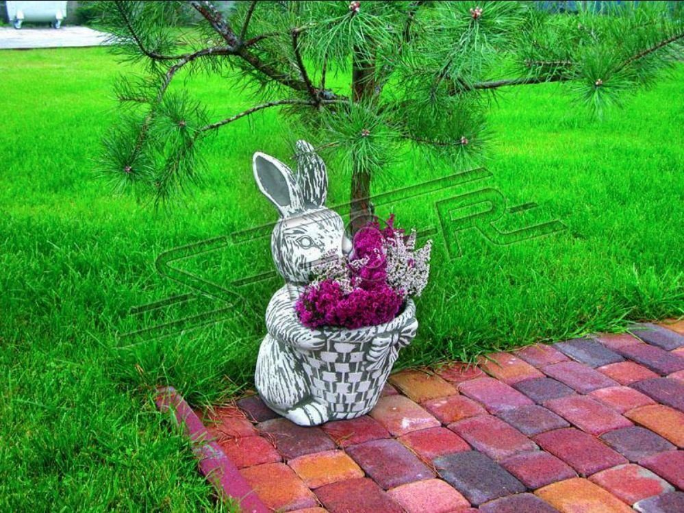 JVmoebel Skulptur Blumenkübel Pflanz Kübel Dekoration Figur Garten Vasen 574