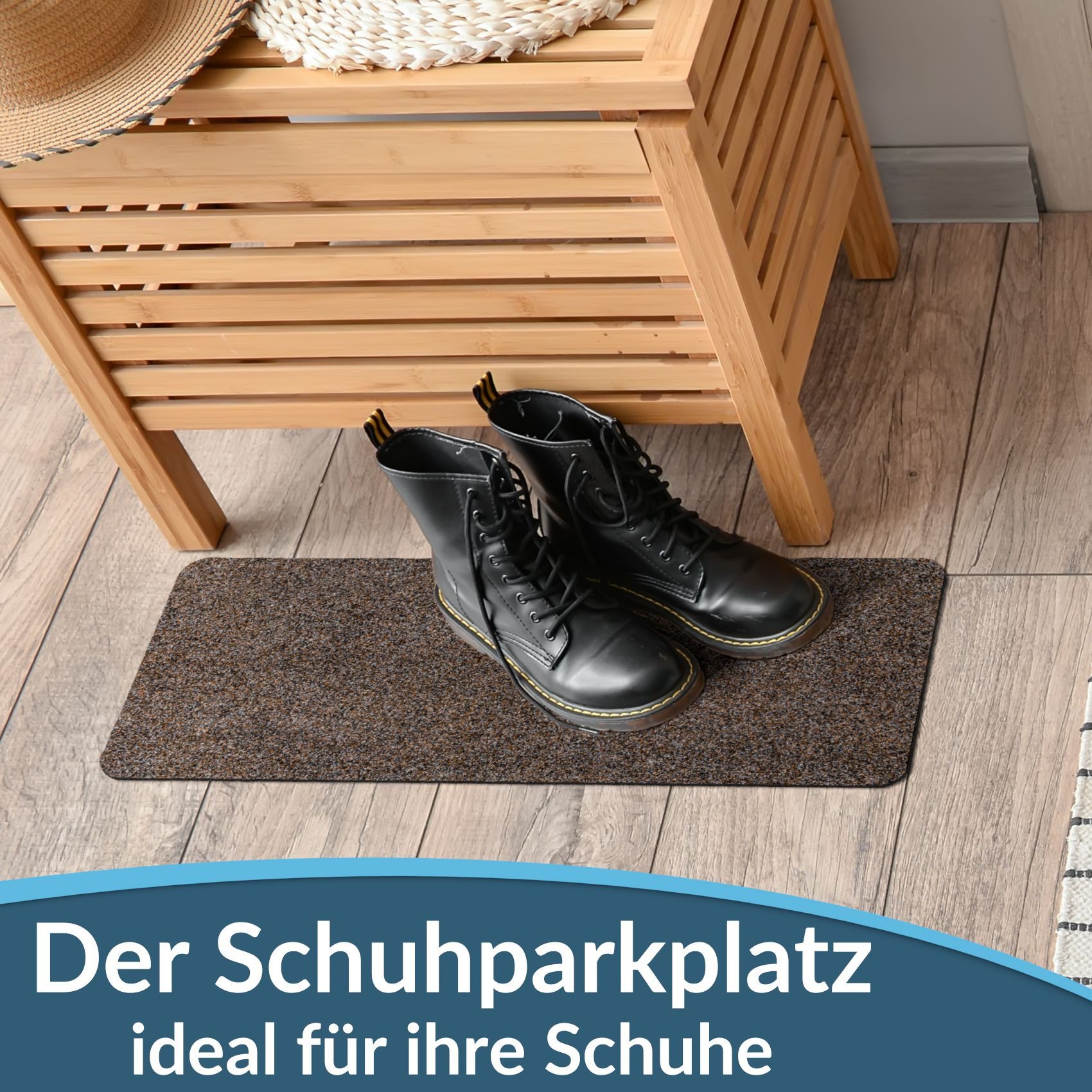 ANRO Fußmatte POET Schuhparkplatz schmal Schmutzfangmatte Unifarben, eckig, günstig online kaufen