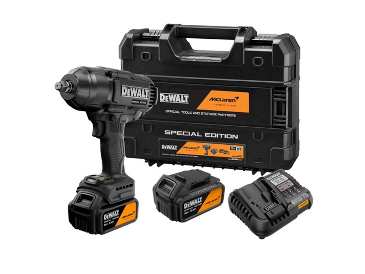 DeWalt Akku-Schlagschrauber DCF99MP2T-QW, 2300 U/min, 1396 Nm, (Set), inkl. 2 Akkus und Ladegerät, McLaren Sonderedition, im TSTAK-Koffer