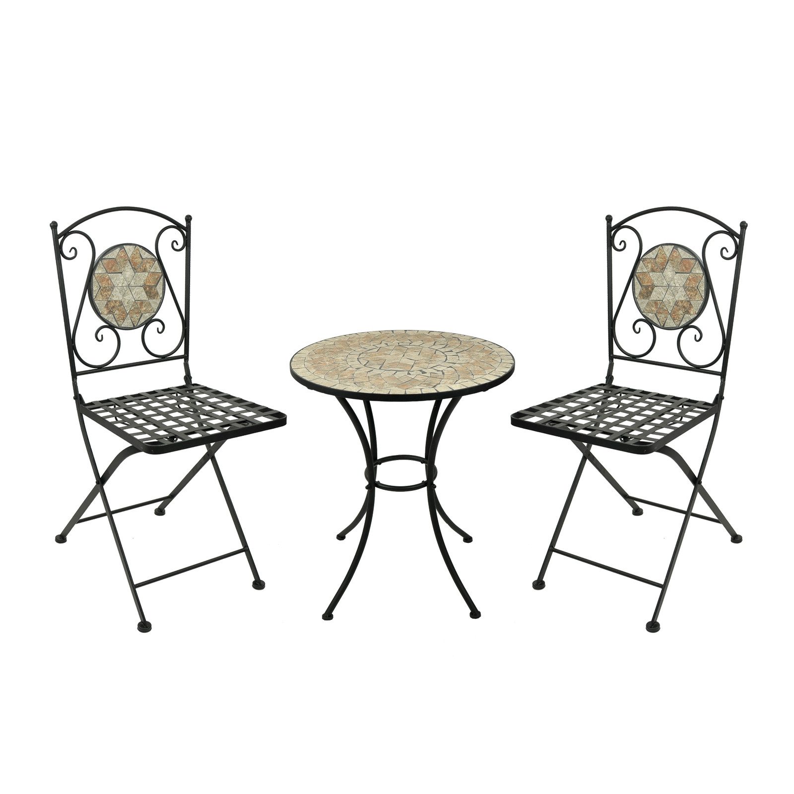 Balkonset Metalltisch mit 2 Stühlen Marokko