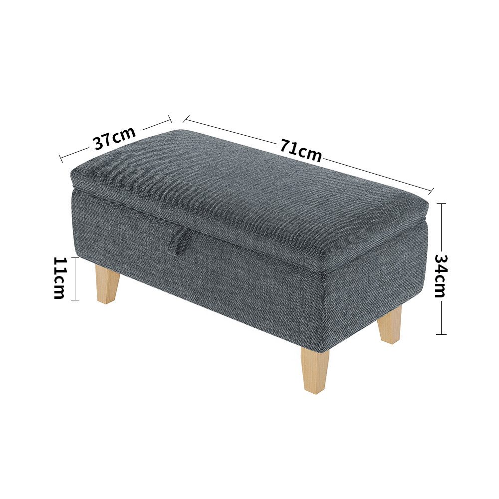 LIVINGANDHOME Fußhocker 2-in-1-Design-Aufbewahrungshocker mit Holzbeine (1 günstig online kaufen