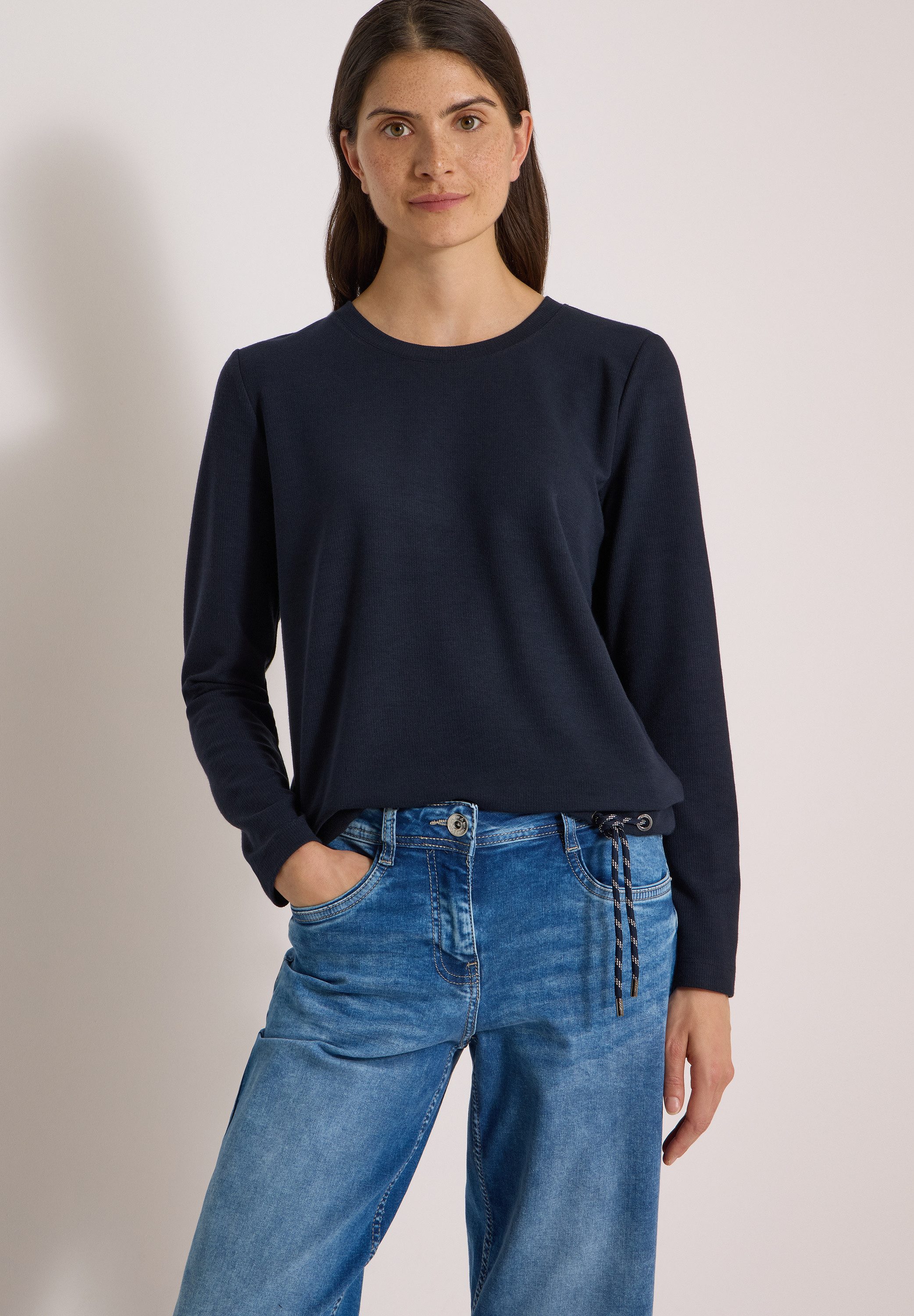 CECIL Langarmshirt mit Tunnelzug am Saum