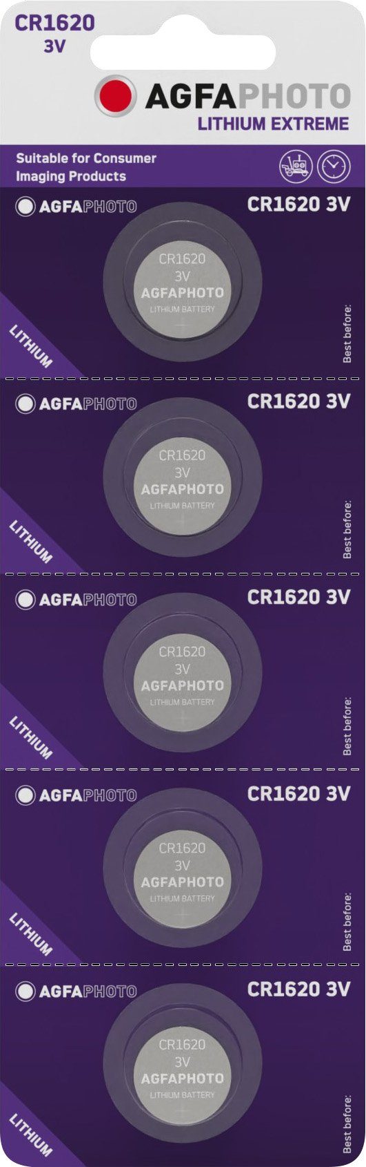 Agfaphoto 3V AgfaPhoto Batterie Retail Extreme, Bl Lithium, Knopfzelle, Knopfzelle CR1620,