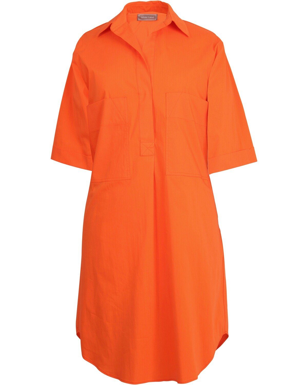 White Label Hemdblusenkleid Kaftankleid Orange