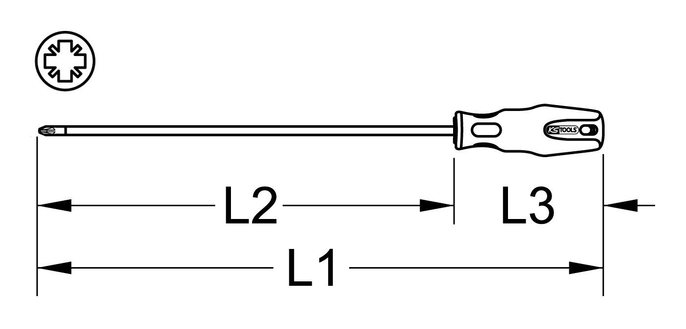 Thumbnail - KS Tools Schraubendreher ERGOTORQUEplus, PZ3, 405 mm