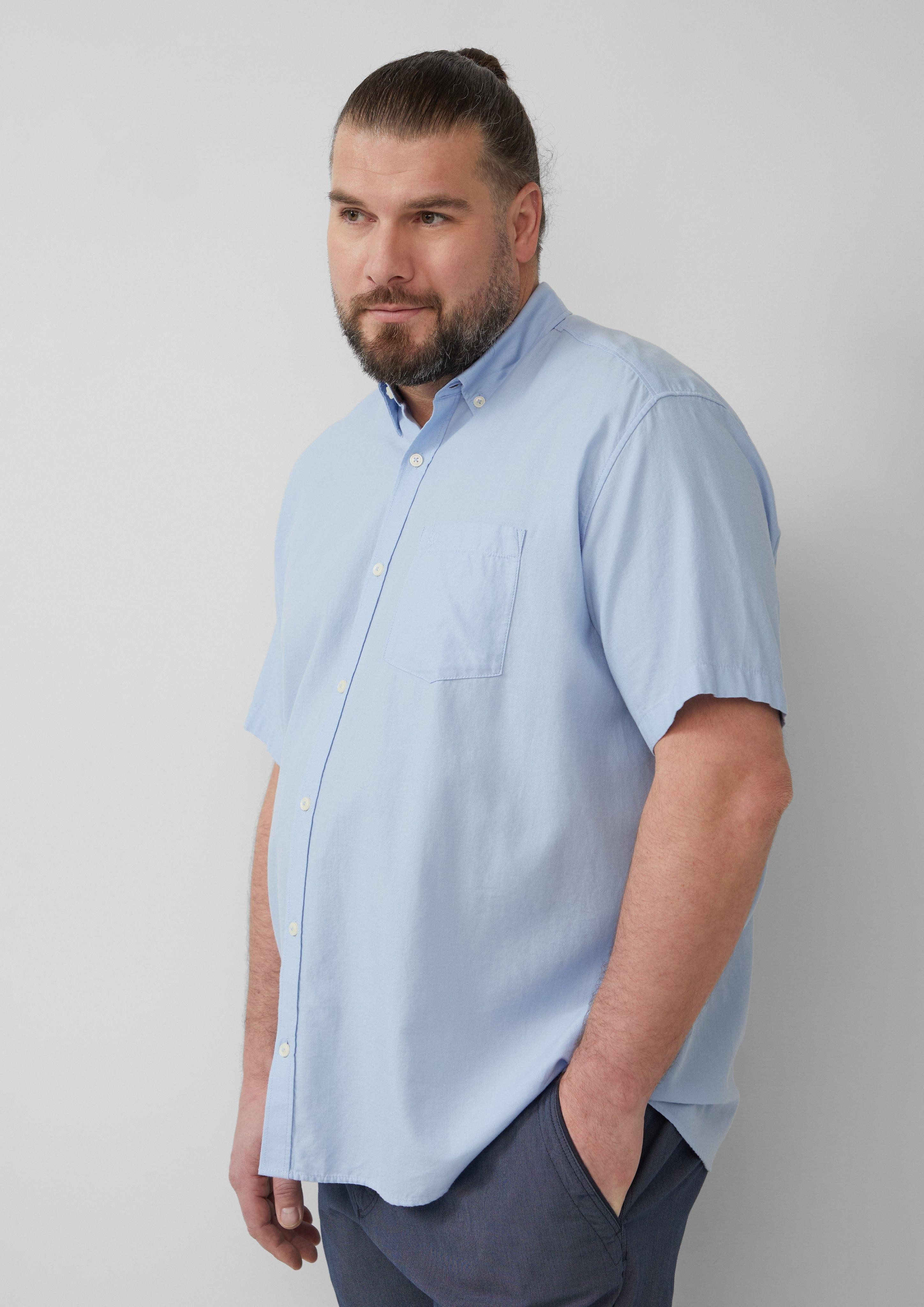 s.Oliver Kurzarmhemd Regular Fit: Kurzärmeliges Twillhemd günstig online kaufen