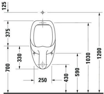 Duravit WC-Komplettset Duravit Urinal BEN 370x350mm Zul v hi we