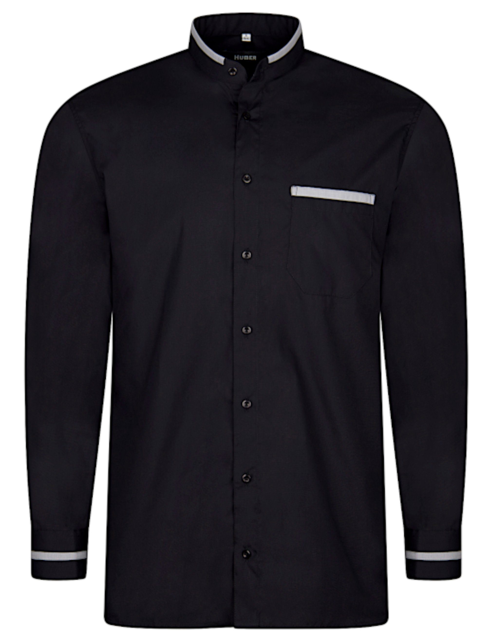 Huber Hemden Langarmhemd HU-0561 Stehkragen, Regular Fit - gerader Schnitt, günstig online kaufen