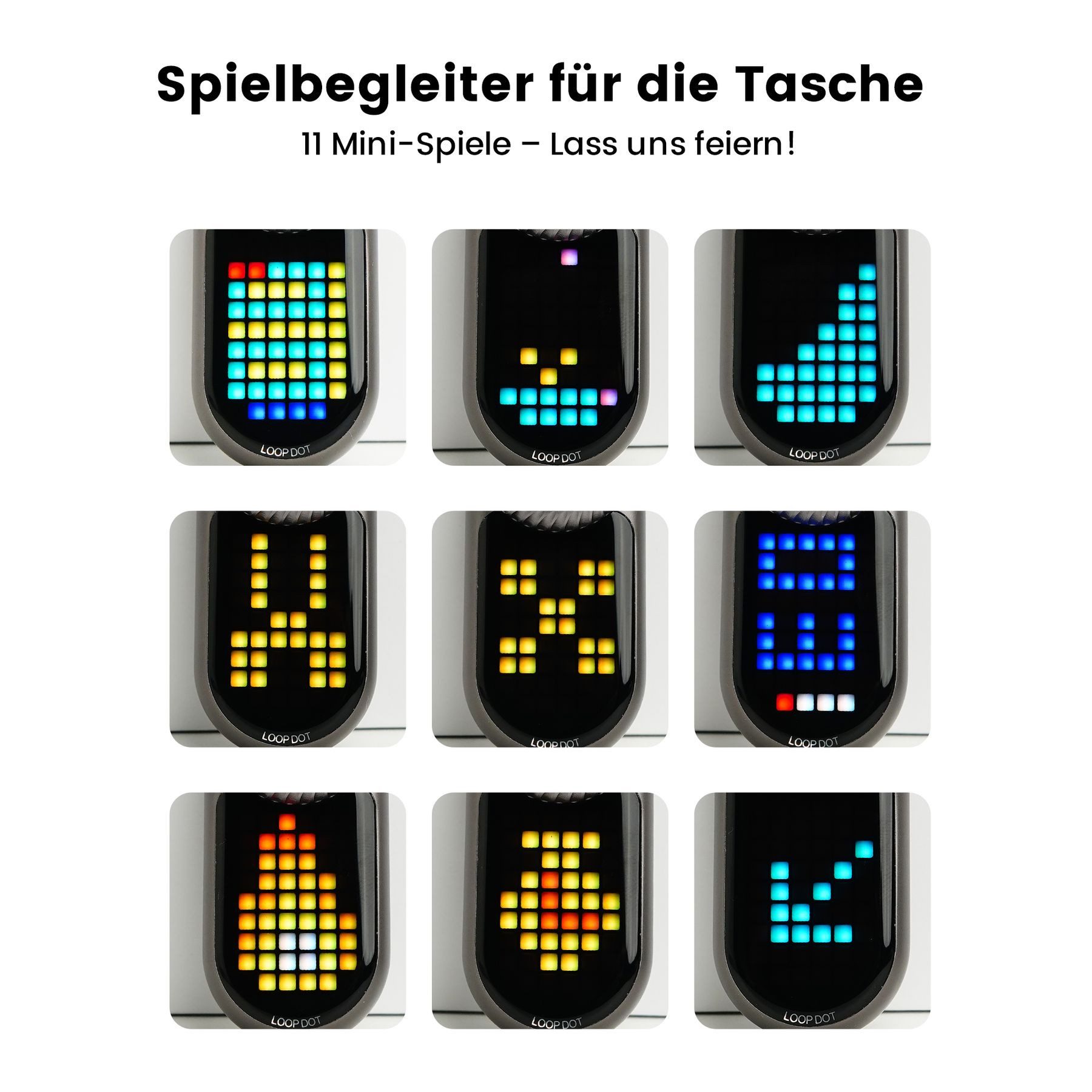 Loop Gear Taschenlampe LoopDot – Die erste Taschenlampe mit Pixel-Display und Spielspaß (1-St)