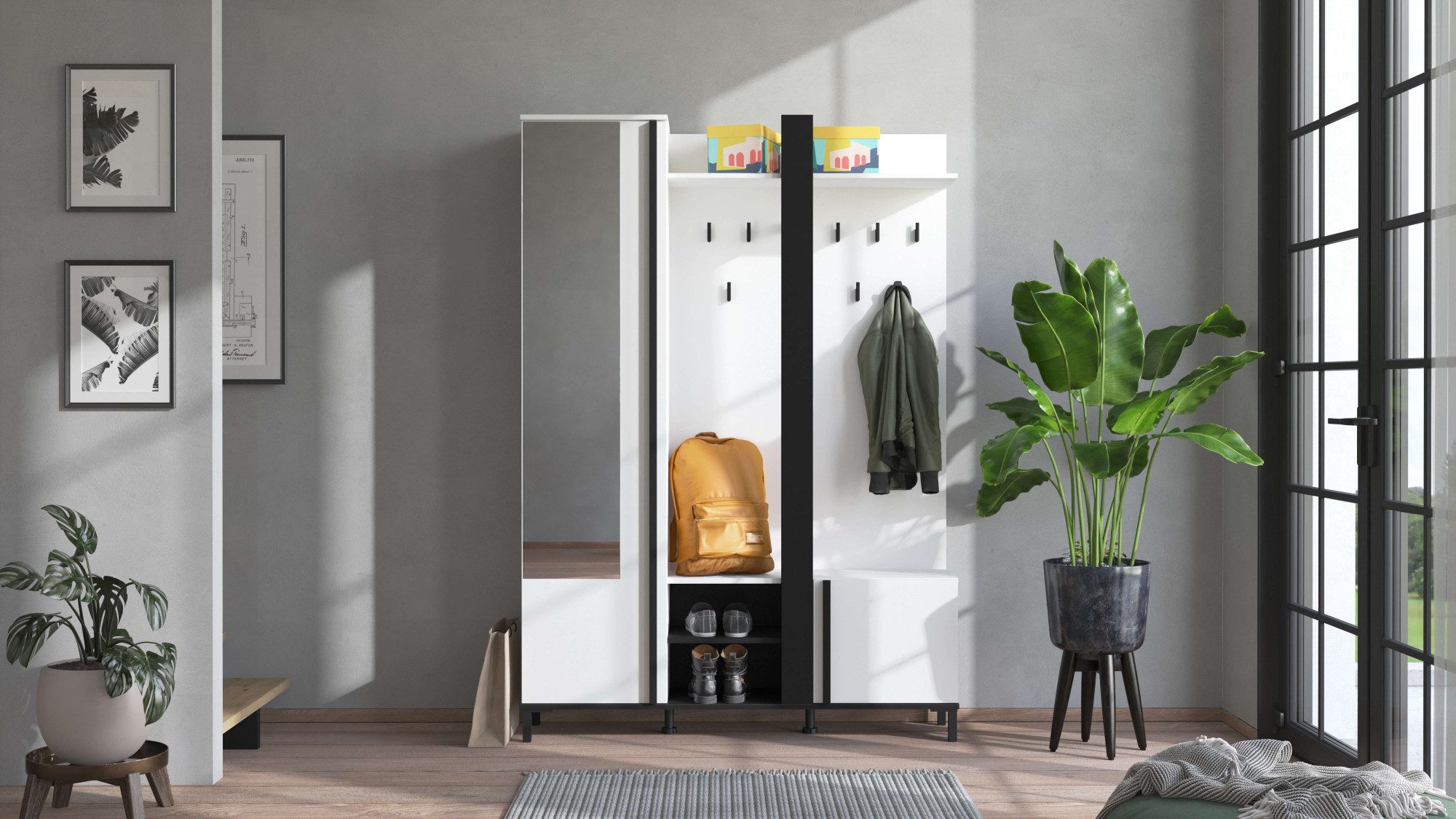 Home affaire Kompaktgarderobe Nino Flurgarderobe, Dielenschrank, günstig online kaufen