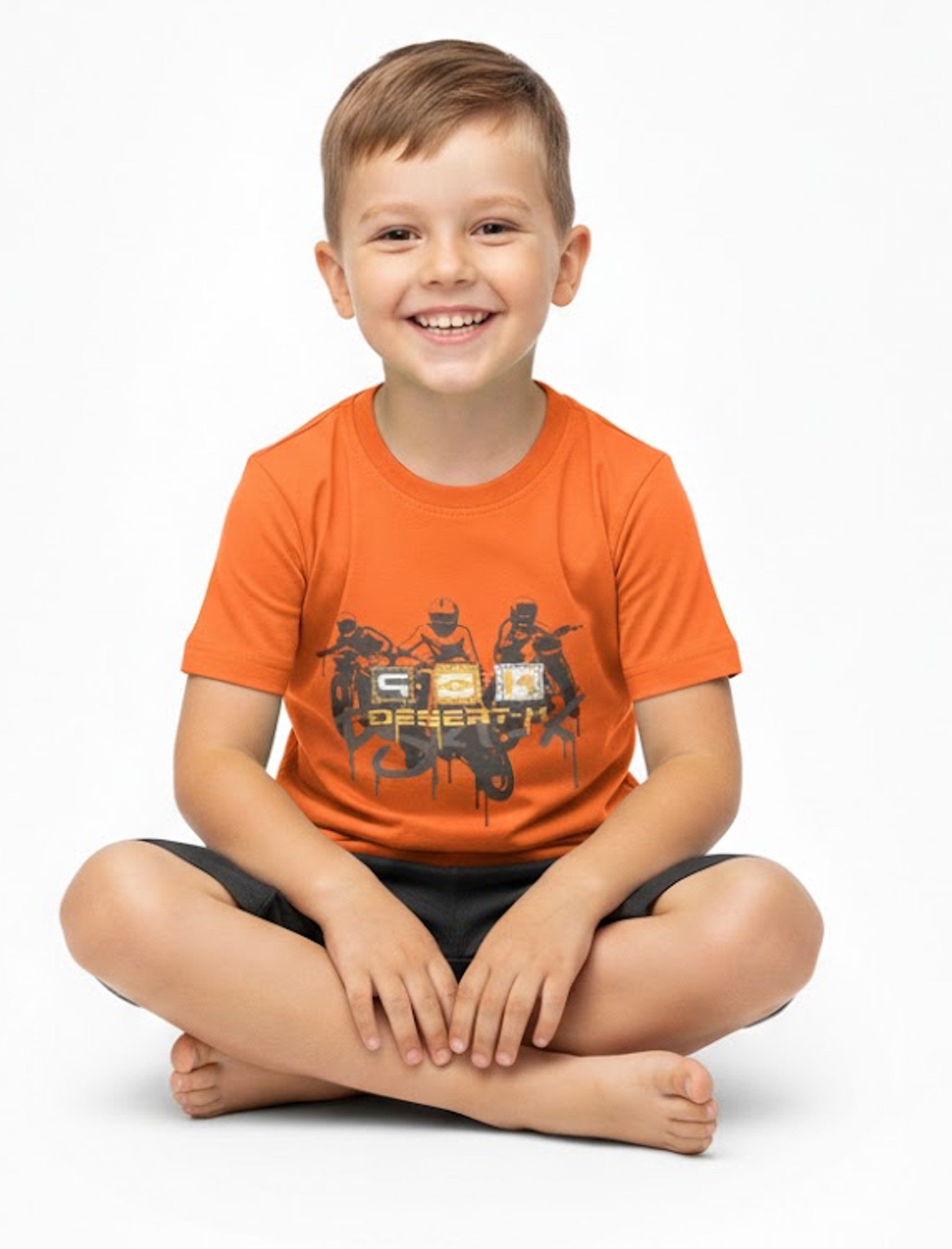 Moonline Shorty Kurzer Kinder Schlafanzug Shorty Pyjama Kurzarm Nachthemd 100 Baumwoll (Set, 2 tlg) kurze Form aus Baumwolle