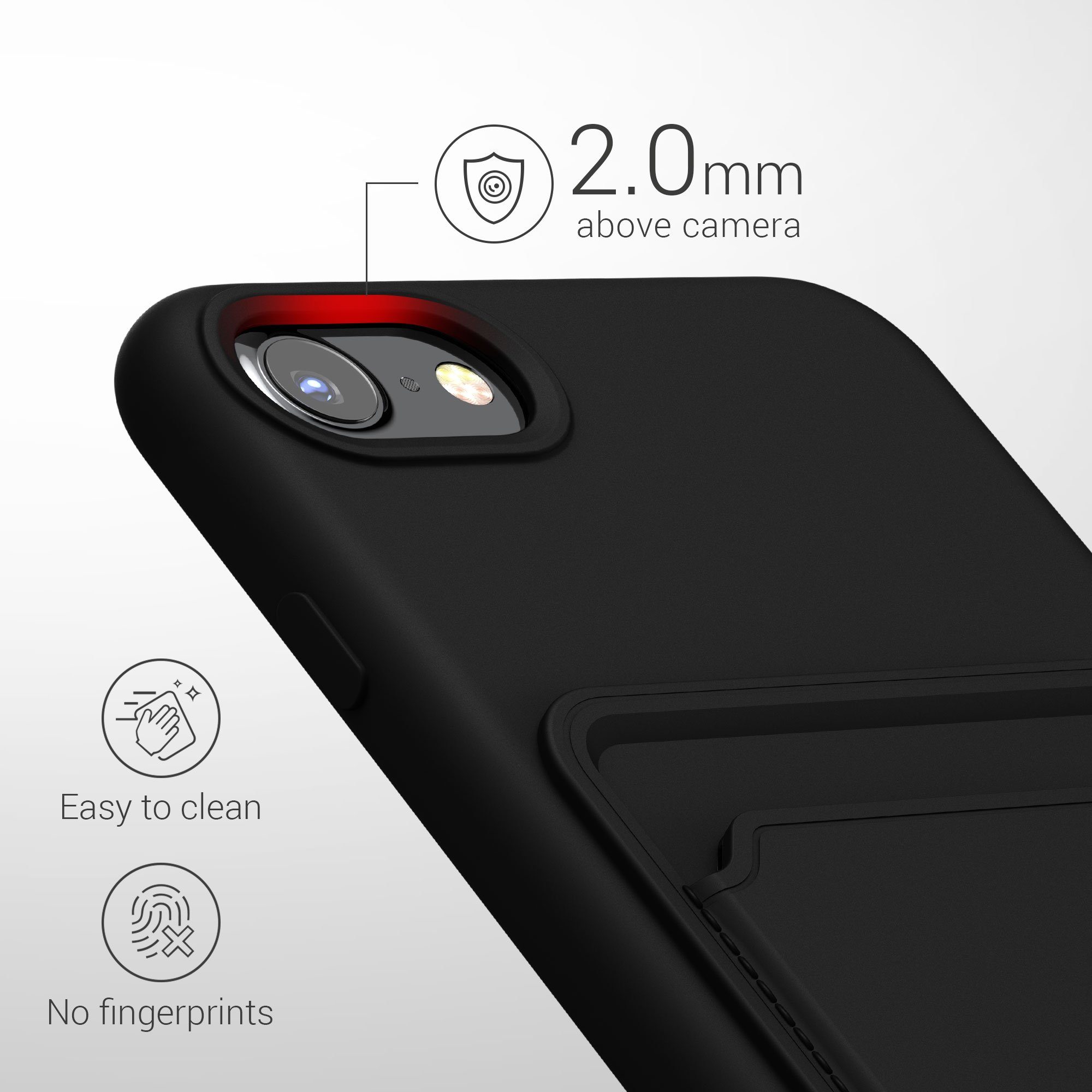 kwmobile Handyhülle Hülle für Apple iPhone SE / 8 / 7, Handyhülle mit Fach für Karten - Handy Cover Case