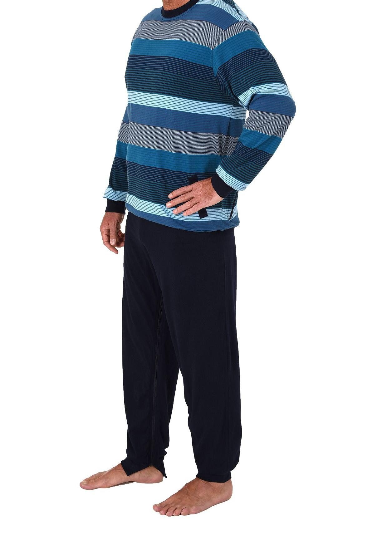 Normann Care Pyjama Herren Pflegeoverall langarm mit Reissverschluss am Rüc günstig online kaufen