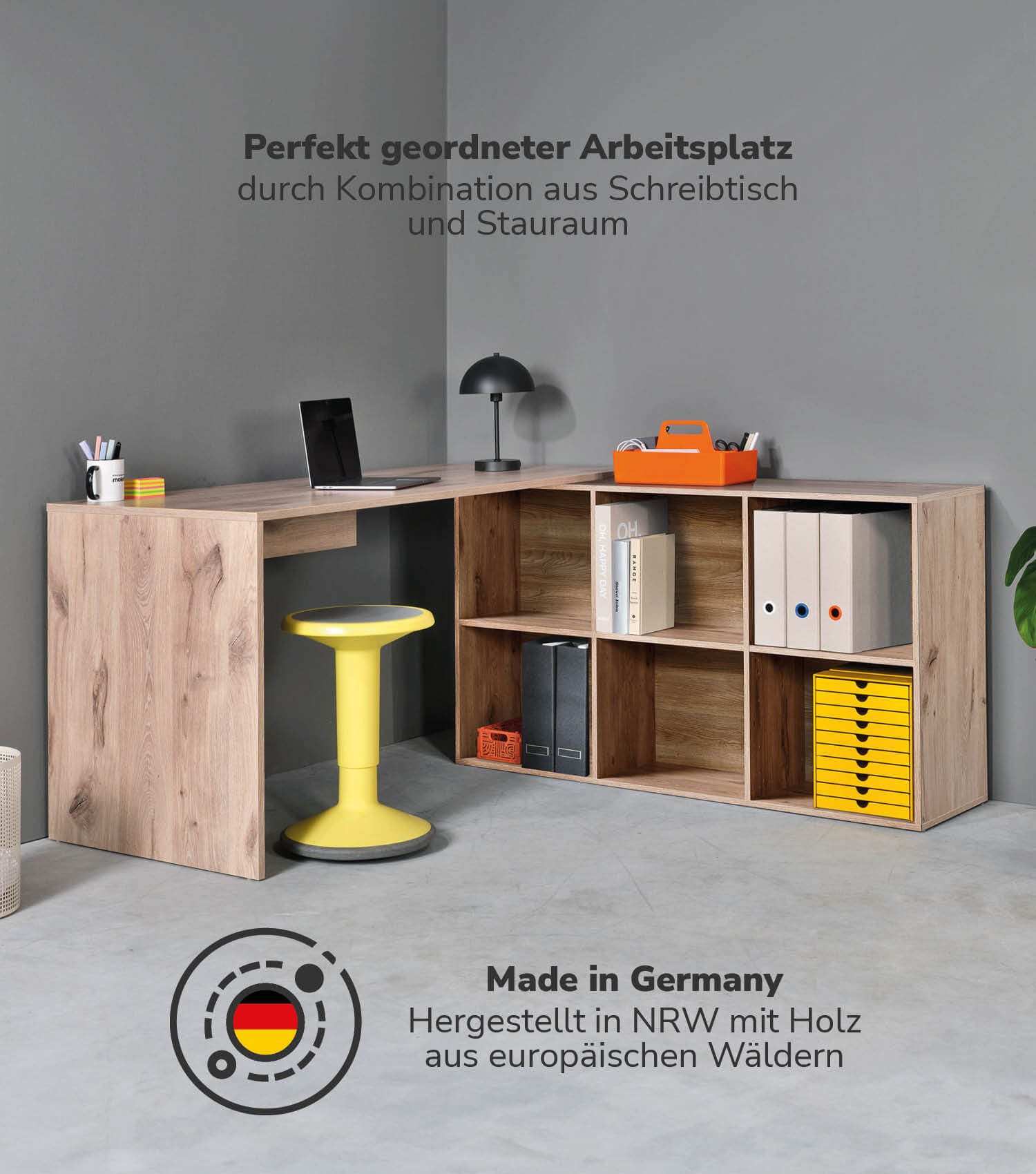 mokebo Eckschreibtisch Der Produktive (mit 6 günstig online kaufen