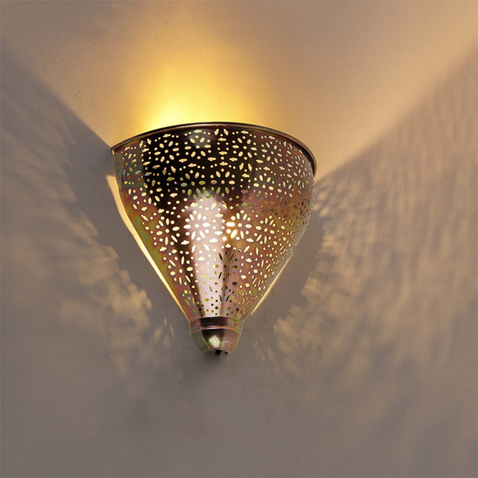Qazqa Wandleuchte Maruf,sinbad,zayn, ohne Leuchtmittel, E14, Bronze, Orientalisch, Stahl, 1-flammig