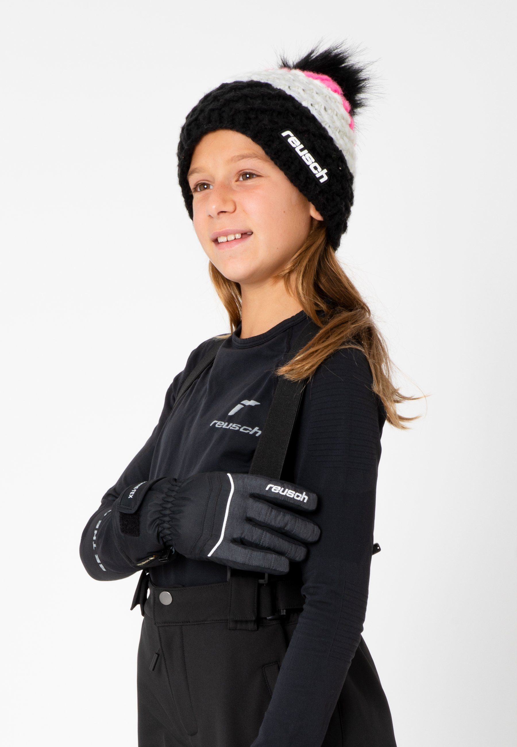 Funktionsmembran GORE-TEX Teddy Reusch mit Skihandschuhe wasserdichter schwarz-grau