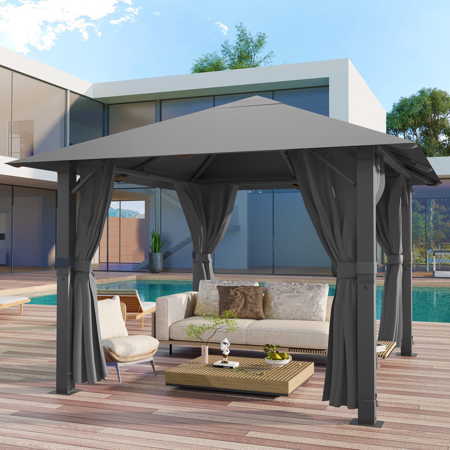 HOMALL Pavillon Alu Pavillon Festzelt Größen günstig online kaufen