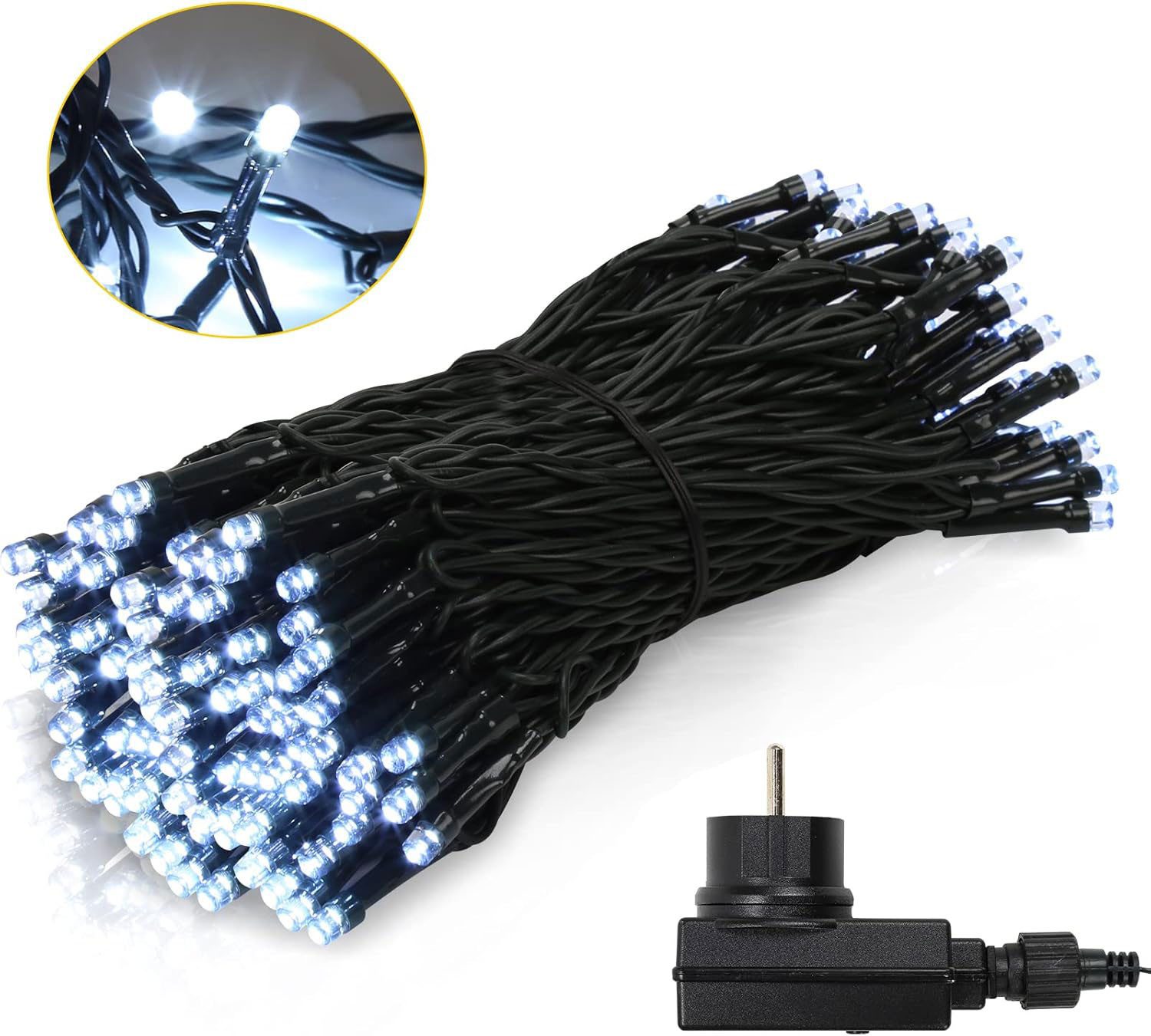 Luxform LED-Baummantel Lichterkette LED mit Ring für Weihnachtsbaum Christbaum 145 LED, mit Ring