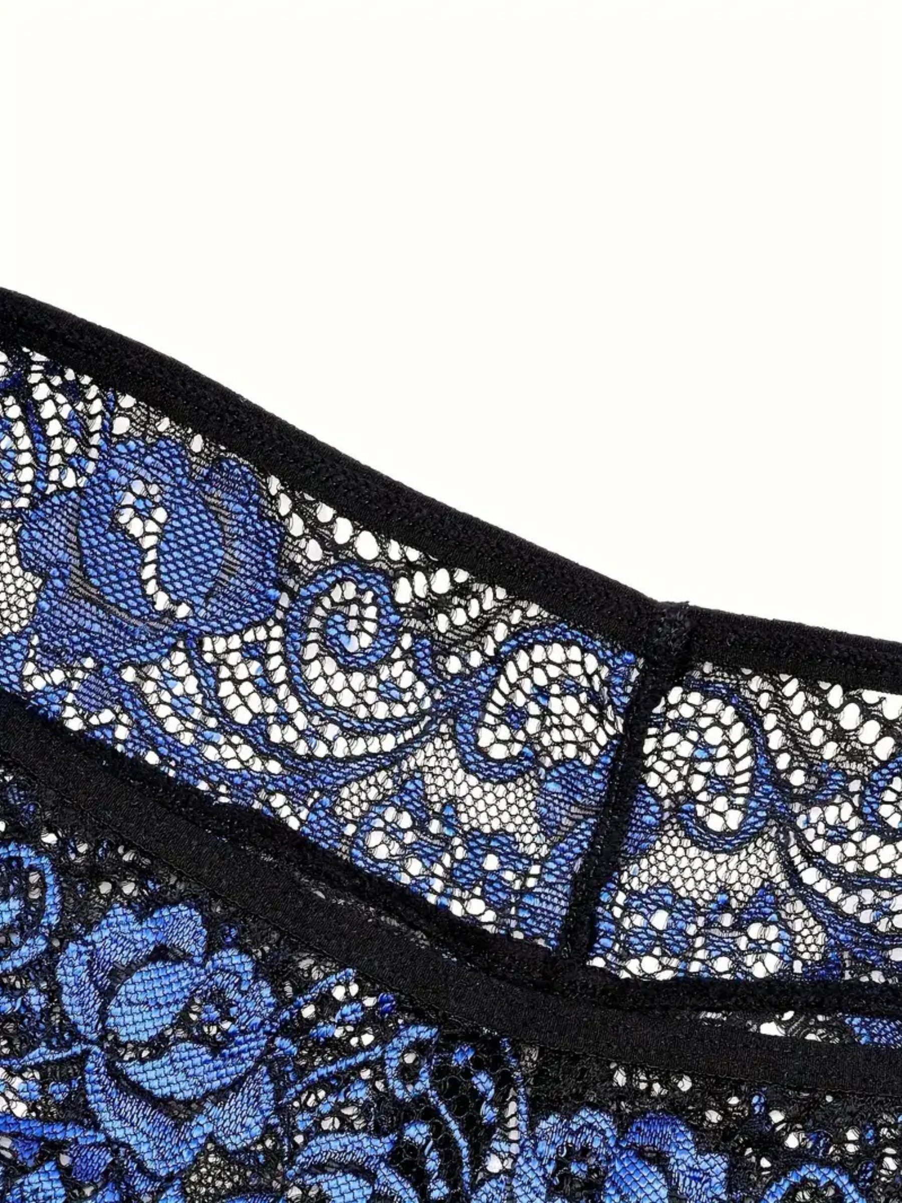 Elegant Love Slip-Ouvert Unterwäsche aus Spitze, Tanga mit offenem Schritt, Geblümte Dessous Damen-Unterhosen, V-Strings und Elegante Pantys – Sinnliche Reizwäsche