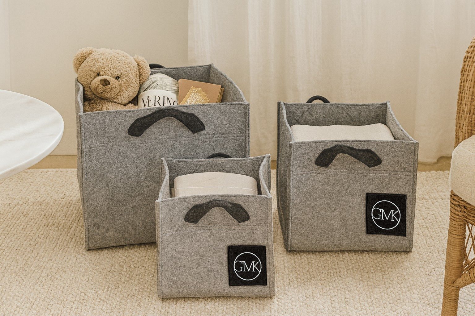 moebel-direkt-online Aufbewahrungskorb Guido (Spar-Set, 3tlg. Set), Schrift günstig online kaufen