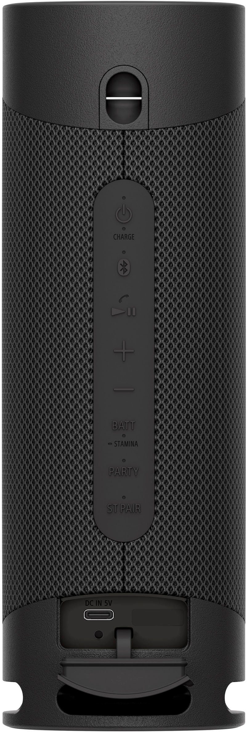 Sony SRS-XB23 tragbarer, Bluetooth-Lautsprecher wasserabweisend, schwarz Extra (Bluetooth, Akkulaufzeit, 12h kabelloser Bass)