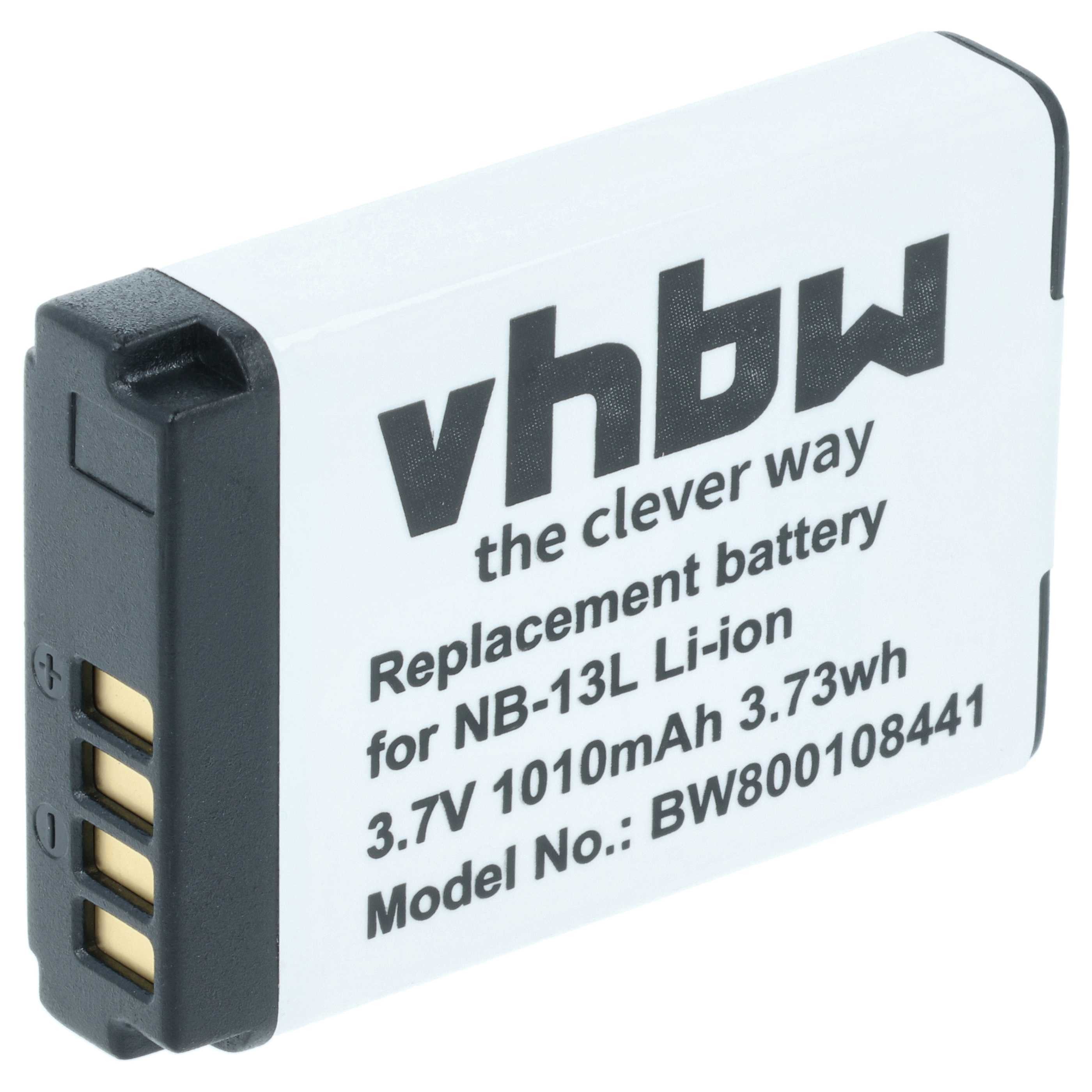 vhbw Akku passend für Canon PowerShot G5 X, G7 X Mark II, G1 X Mark III, G7 Kamera-Akku Akku Li-Ion 1010 mAh (3,7 V, 1 St), Leistungsfähiger Austausch-Akku für Digitalkamera, Spiegelreflexkamera