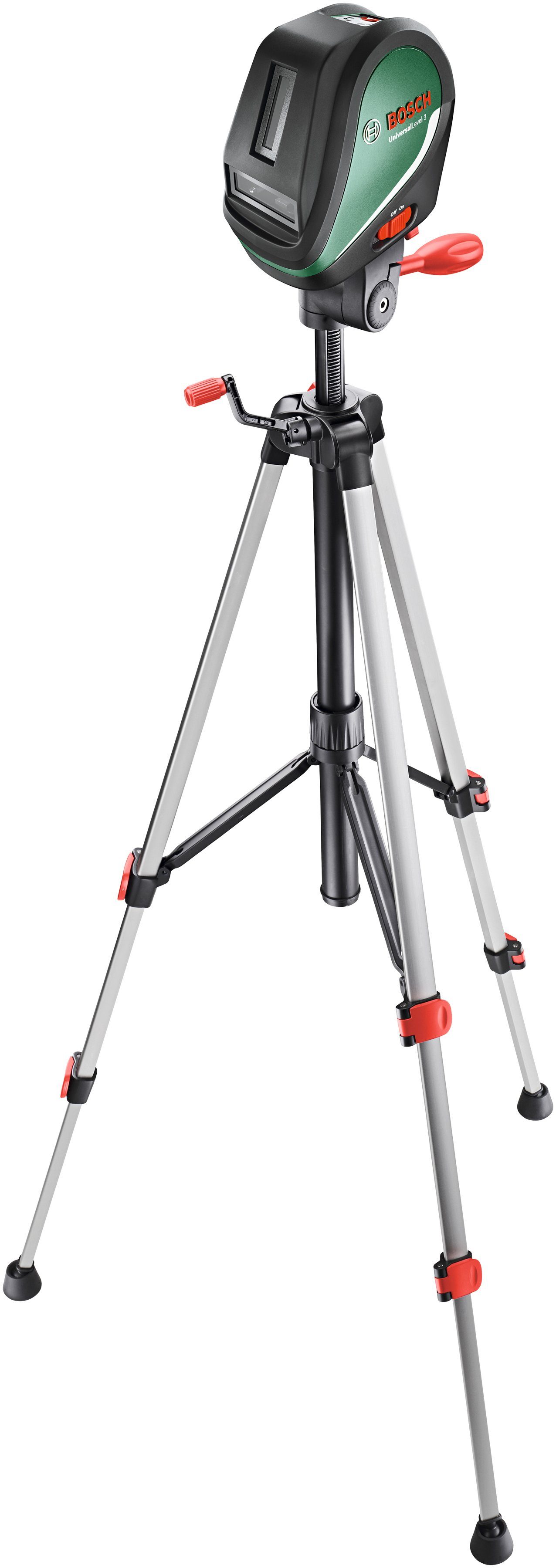 Bosch Home & Garden Kreuzlinienlaser UniversalLevel 3, Max. Reichweite: 10m, mit Stativ