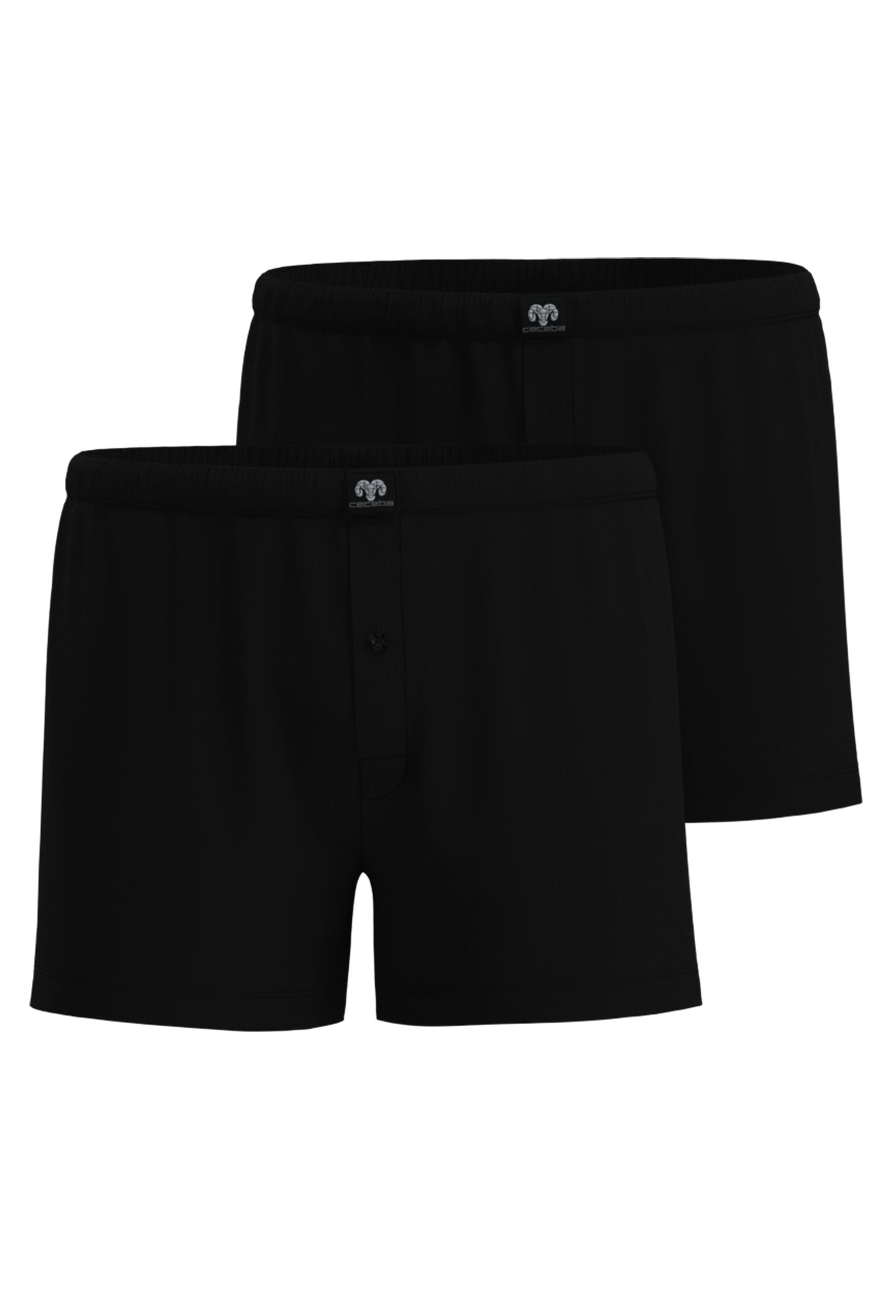 CECEBA Boxershorts CECEBA Herren Boxershort schwarz uni 2er Pack (2-St) günstig online kaufen