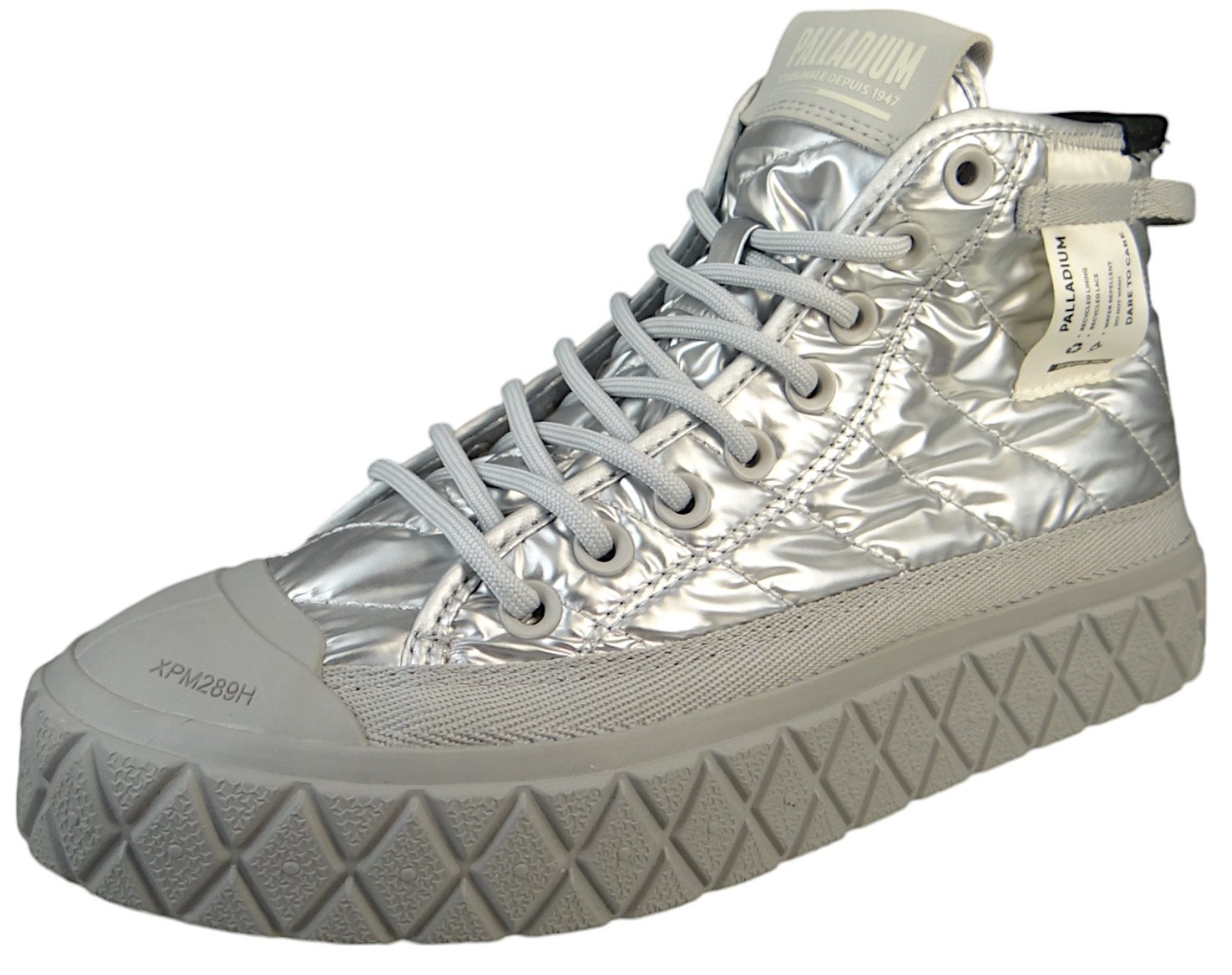 94325-082-M Palla Ace Re-Quilt W Warm Silver Sneaker