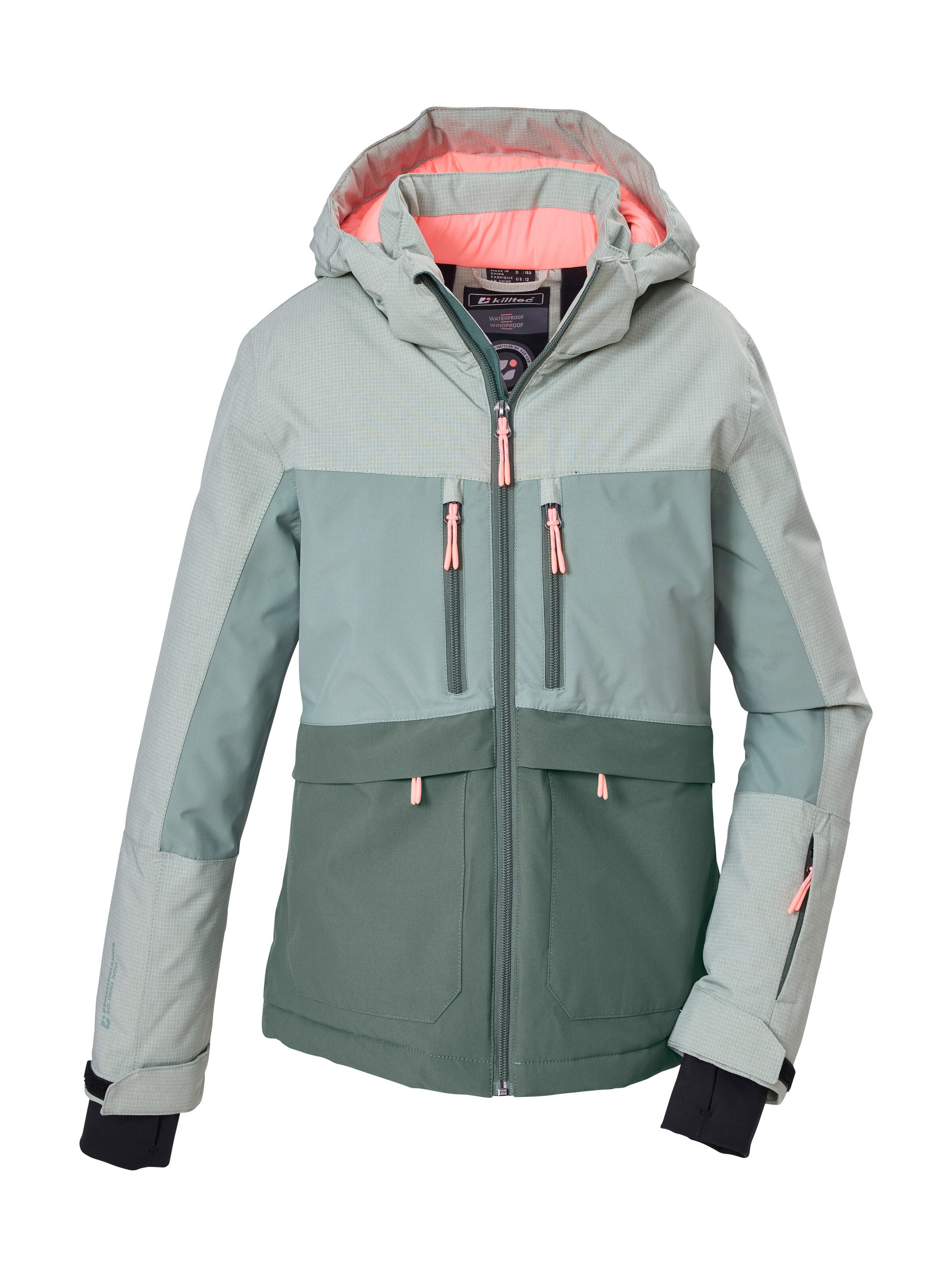 Killtec Funktionsjacke KOW 160 GRLS JCKT Wind- und wasserdicht, reflektierend, abnehmbare Kapuze