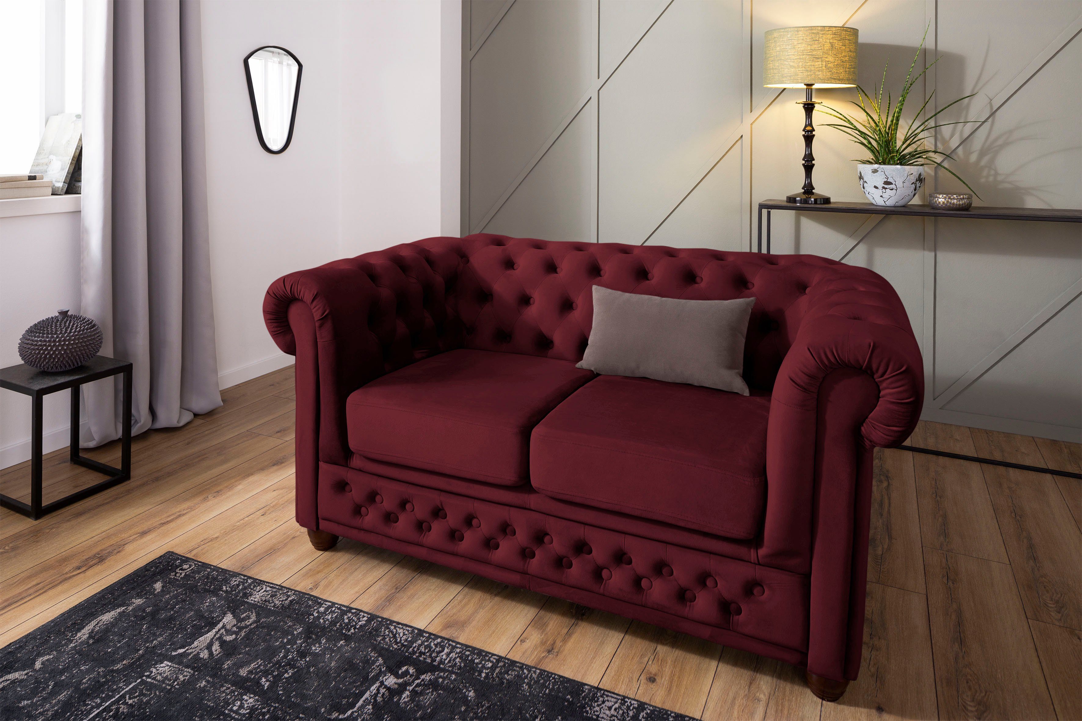 Home affaire Chesterfield-Sofa "New Castle" mit hochwertiger Knopfheftung i günstig online kaufen