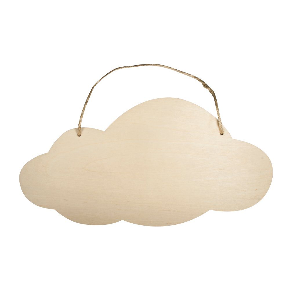 Rayher Wanddekoobjekt Holz-Schild Wolke, Aufhänger günstig online kaufen