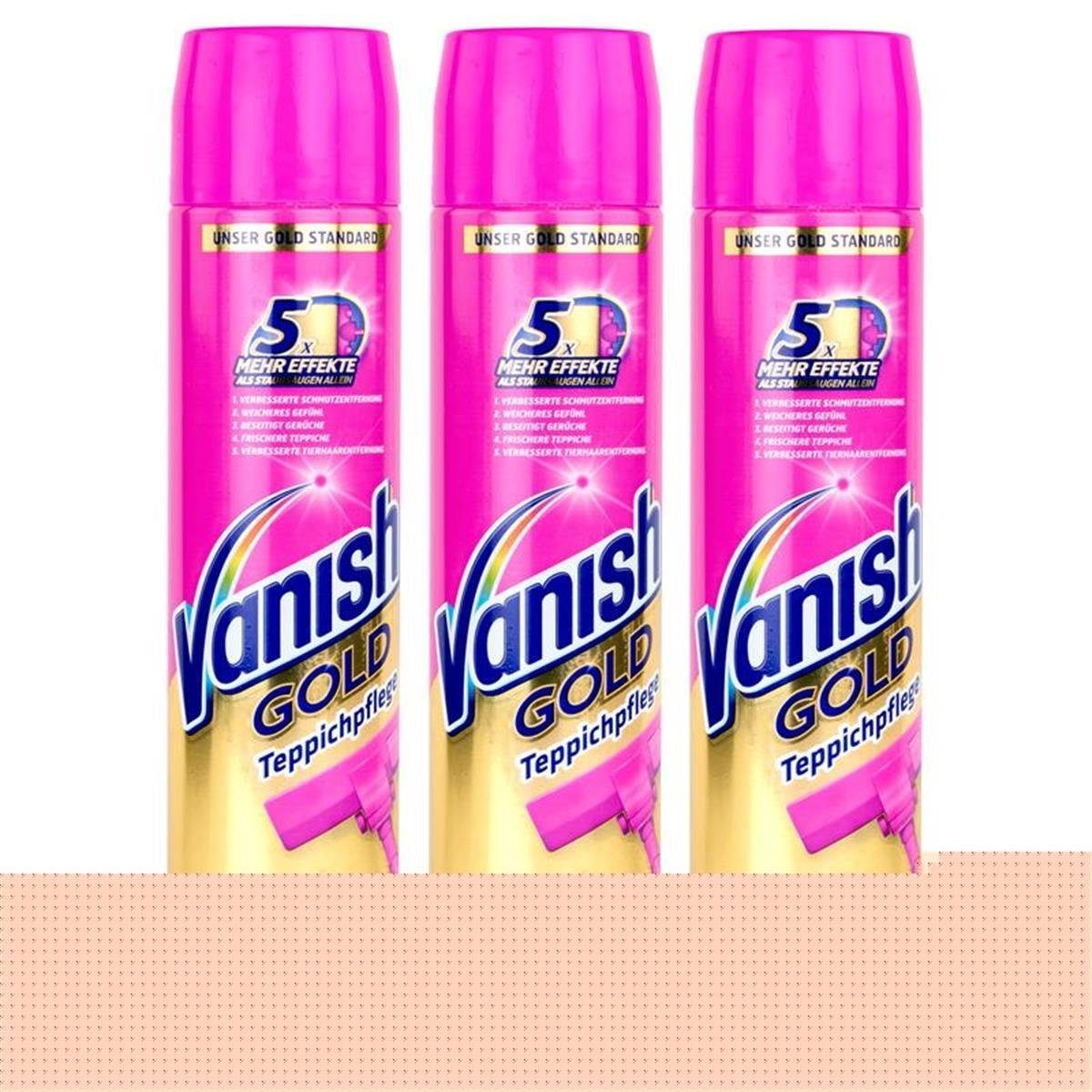 VANISH Vanish Gold Teppichpflege 650ml - Für wie neu aussehende Teppiche (3er Teppichreiniger