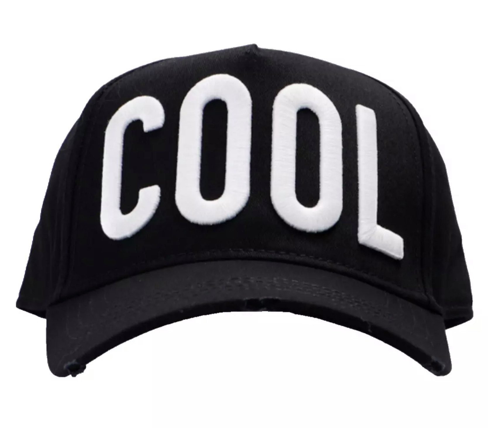 Dsquared2 Baseball Cap Basebalkappe Icon COOL Logo Kappe Mütze Hat Cap Distressed-Elemente, 6-Panel-Design, Verstellbarer Metallschnalle