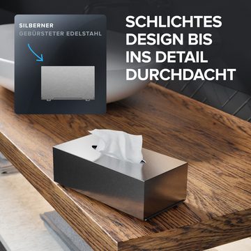ovimar Papiertuchbox Fornaes (1 St), aus Edelstahl in Silber zur Zum Kleben