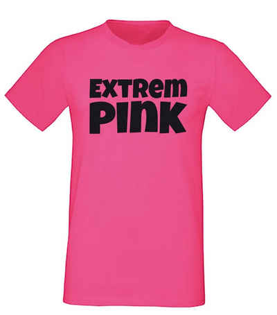 G-graphics T-Shirt Extrem pink Herren T-Shirt, mit trendigem Frontprint, Aufdruck auf der Vorderseite, Spruch/Sprüche/Print/Motiv, Pink-Black-Men-Edition, für jung & alt