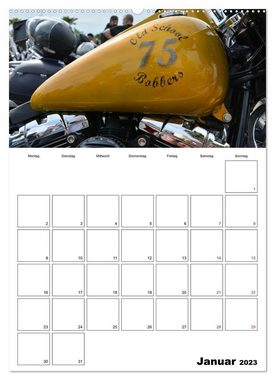 CALVENDO Wandkalender Harley Davidson Familienplaner (Premium, hochwertiger DIN A2 Wandkalender 2023, Kunstdruck in Hochglanz)