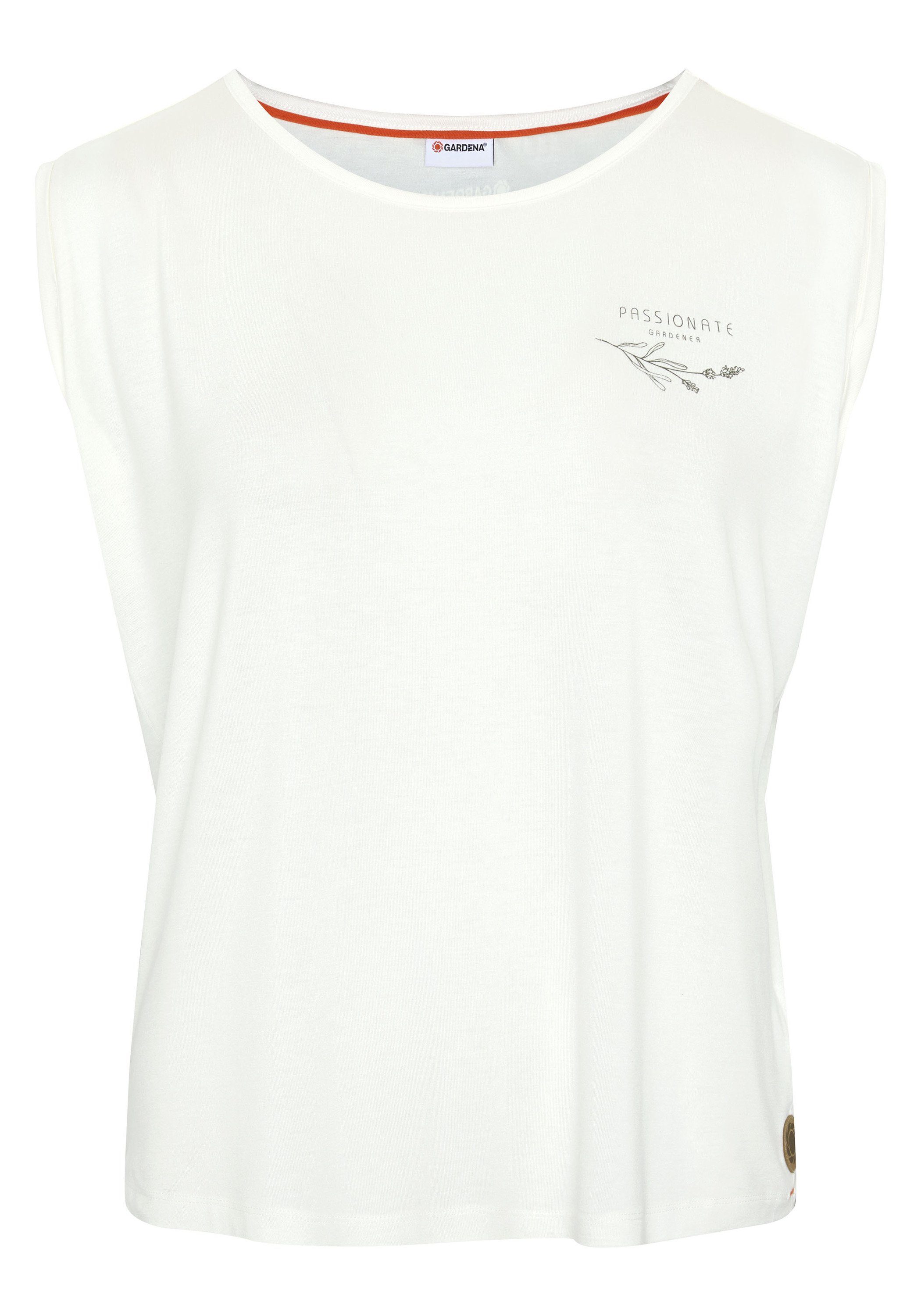 GARDENA Shirttop mit filigranem Gardening-Print günstig online kaufen