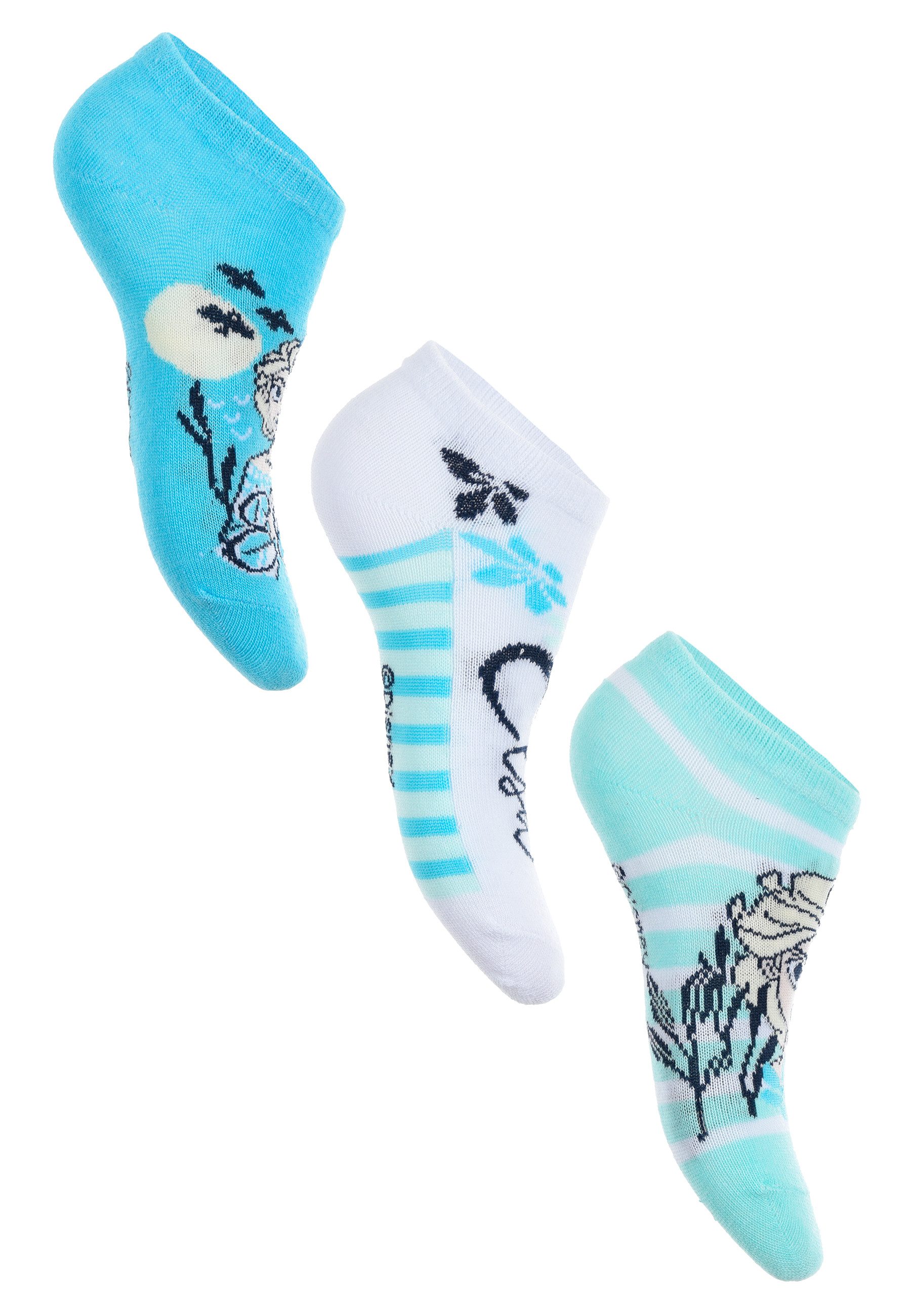 Disney Frozen Sneakersocken Skye Kinder Mädchen Sneaker Strümpfe Socken (6-Paar)