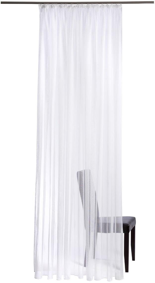 Gardine Garland, HOMING, Kräuselband (1 St), transparent, Kräuselgardine, weiß, transparent, Makrame, Wohnzimmer, Schlafzimmer | Fertiggardinen