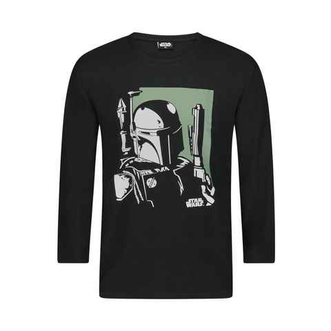 Star Wars Langarmshirt Star Wars Boba Fett Herren Langarm-Shirt Longsleeve