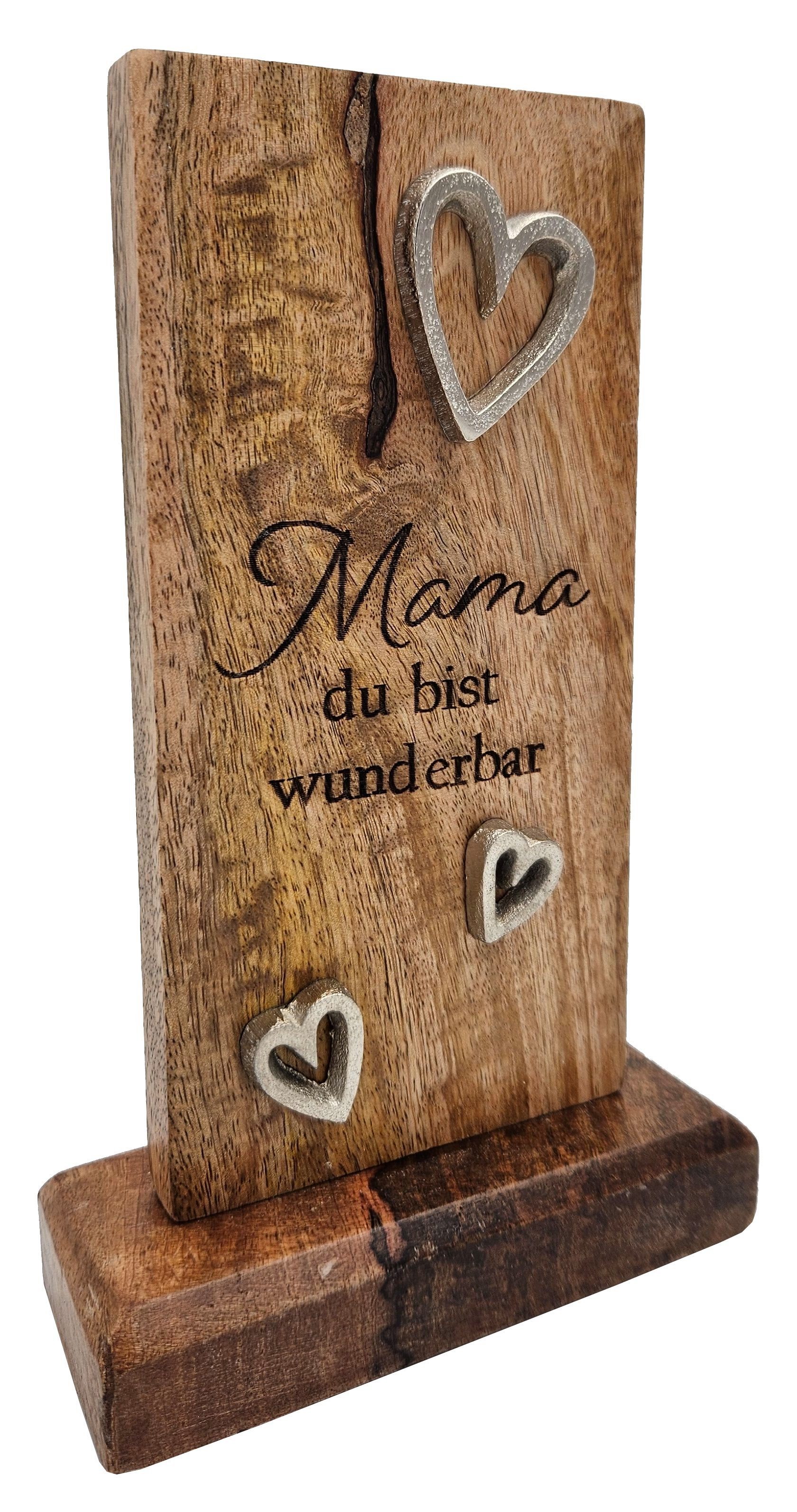Meinposten Deko-Schriftzug Holzschild MAMA Holztafel Geschenk Mutter Höhe 20 cm (1 St)