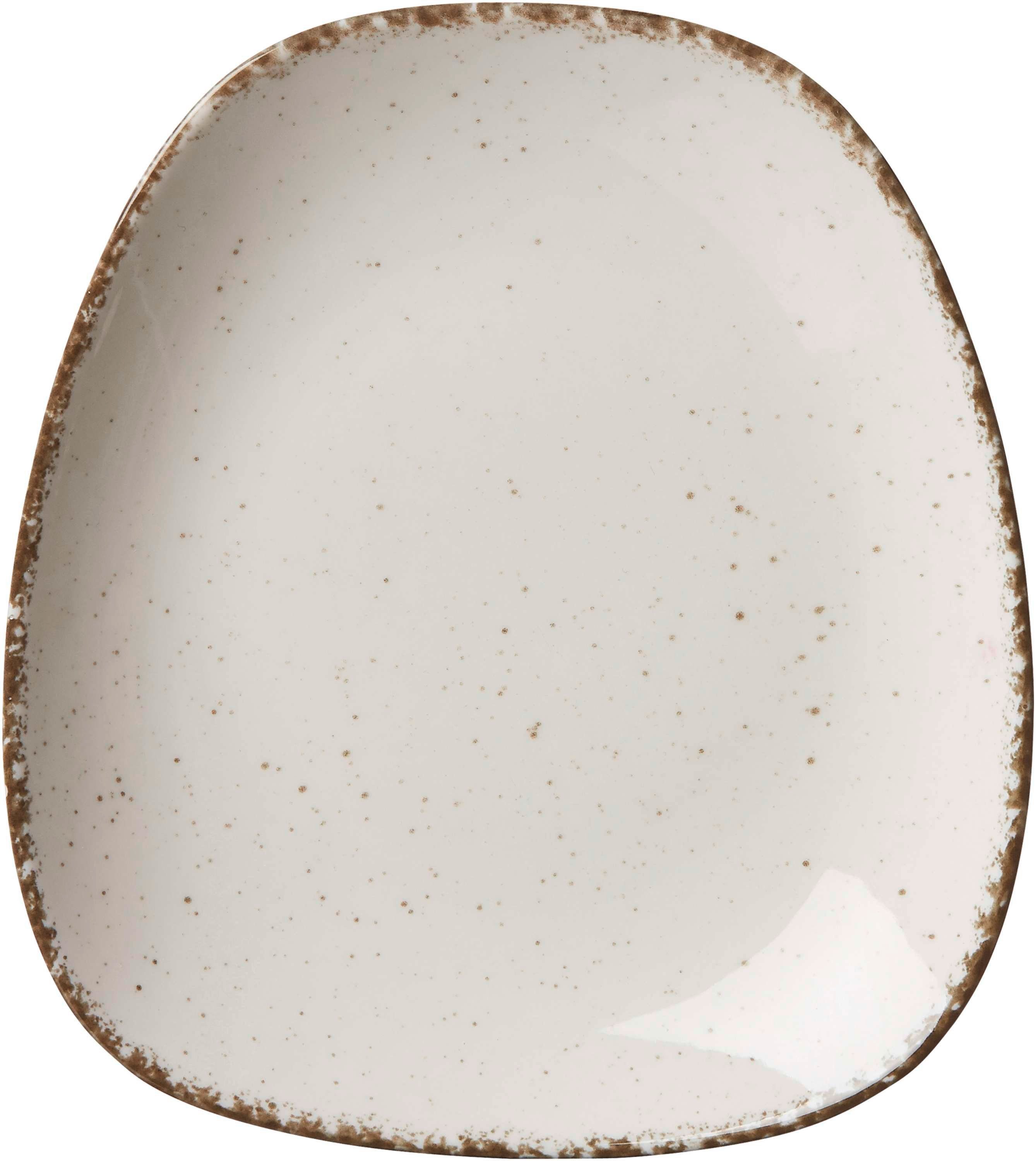 Ritzenhoff & Breker Teller Frühstücksteller Teller Casa Porzellan creme 22,5 x 20 x 3 cm, (1 St), Spülmaschinefest